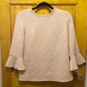 Karl Lagerfeld Pastel Pink Textured Top Size XS